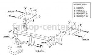 Фаркоп Brink для FORD MONDEO 2000-2007. Артикул 384800