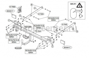 Фаркоп Brink для MERCEDES-BENZ E-CLASS W212 2009-2016. Артикул 517800