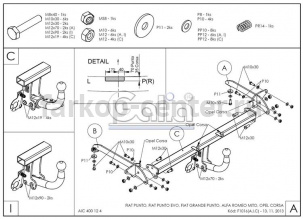 Фаркоп Galia для OPEL CORSA D 2006-2014. Артикул F101A