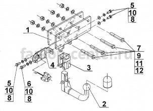 Фаркоп Steinhof для JEEP GRAND CHEROKEE WK 2004-2010. Артикул J-053