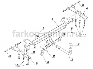 Фаркоп Auto-Hak для SUZUKI GRAND VITARA 2005-2016. Артикул W 23