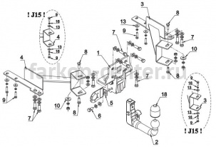 Фаркоп Auto-Hak для TOYOTA LAND CRUISER PRADO 120 2003-2009. Артикул 0 53V