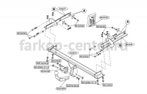 Фаркоп Brink для MERCEDES-BENZ B-CLASS W245 2005-2011. Артикул 443000