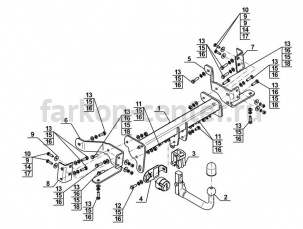 Фаркоп Steinhof для OPEL ANTARA 2006-2013. Артикул O-094