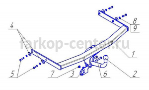 Фаркоп Avtos для SKODA FABIA 2000-2007. Артикул SK05