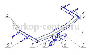 Фаркоп Avtos для SKODA FABIA 2000-2007. Артикул SK05