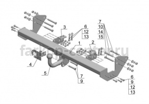 Фаркоп Avtos для MERCEDES-BENZ VITO W639 2003-2014. Артикул MB05