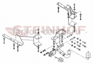 Фаркоп Steinhof для TOYOTA LAND CRUISER PRADO 150 2009-2019г. Артикул T-168