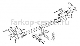 Фаркоп Steinhof для NISSAN QASHQAI J11 2014-2019г. Артикул N-096