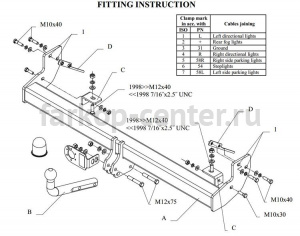 Фаркоп Auto-Hak для JEEP WRANGLER TJ 1996-2007. Артикул JP 05