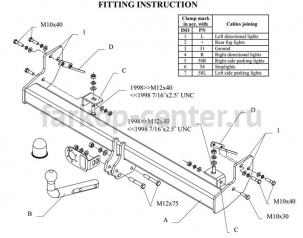 Фаркоп Auto-Hak для JEEP WRANGLER TJ 1996-2007. Артикул JP 05