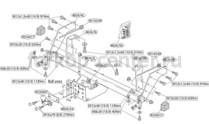 Фаркоп Brink для FORD RANGER 1999-2007. Артикул 482600
