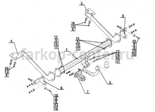 Фаркоп Steinhof для PEUGEOT PARTNER 2 2008-2019г. Артикул C-015