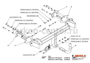 Фаркоп Imiola для BMW 3-SERIES E46 1998-2005. Артикул B-007