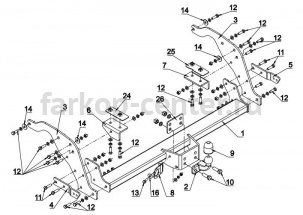 Фаркоп Auto-Hak для MAZDA BT-50 2011-2019г. Артикул C 59