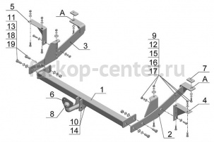 Фаркоп Avtos для FIAT DUCATO SOLLERS 2006-2011. Артикул FA05