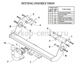 Фаркоп Auto-Hak для MERCEDES-BENZ VANEO W414 2002-2006. Артикул D 27