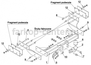 Фаркоп Auto-Hak для FORD TRANSIT 2000-2014. Артикул C 35