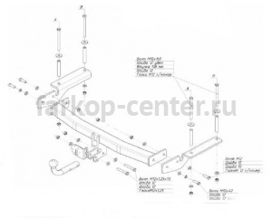 Фаркоп Bosal Russia для SUBARU TRIBECA 2005-2014. Артикул 6308-A