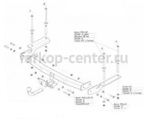 Фаркоп Bosal Russia для SUBARU TRIBECA 2005-2014. Артикул 6308-A