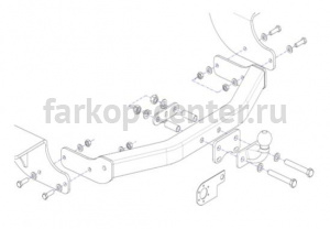Фаркоп Bosal Russia для GEELY EMGRAND X7 2013-2016. Артикул 9011-F