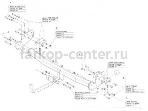 Фаркоп Bosal Russia для INFINITI FX 2009-2014. Артикул 8011-A