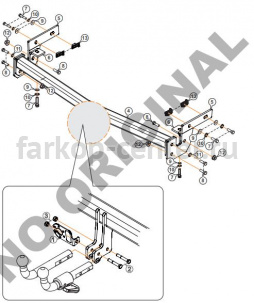 Фаркоп Aragon для CITROEN C3 PICASSO 2009-2017. Артикул E1223AA