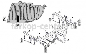 Фаркоп Steinhof для HONDA CR-V 2012-2017. Артикул H-055