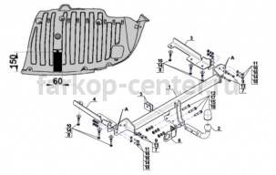 Фаркоп Steinhof для HONDA CR-V 2012-2017. Артикул H-055