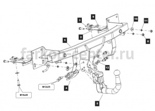 Фаркоп Baltex для MAZDA CX-5 2011-2017. Артикул 12.2157.32
