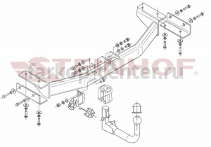 Фаркоп Steinhof для HYUNDAI ix35 2010-2015. Артикул H-248