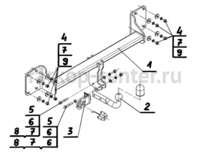 Фаркоп Steinhof для BMW X5 E70 2007-2013. Артикул B-060