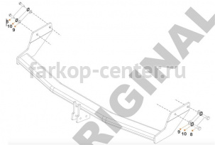 Фаркоп Aragon для KIA VENGA 2009-2019г. Артикул E3012AA