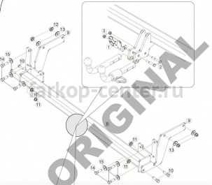 Фаркоп Aragon для PEUGEOT 308 2013-2019г. Артикул E1220BA