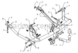 Фаркоп Auto-Hak для CITROEN JUMPY 1994-2006. Артикул R 17