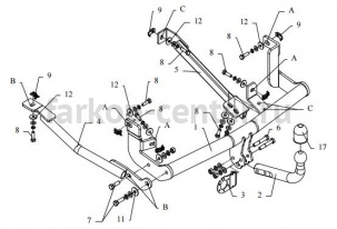 Фаркоп Auto-Hak для CITROEN JUMPY 1994-2006. Артикул R 17