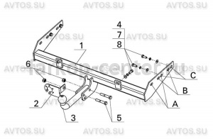 Фаркоп Avtos для LADA GRANTA . Артикул VAZ-62