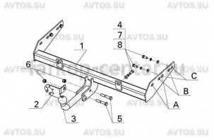 Фаркоп Avtos для LADA GRANTA . Артикул VAZ-62