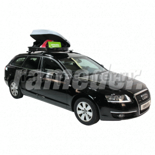 Бокс на крышу rameder. basic 320 серый