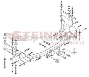 Фаркоп Steinhof для SSANG YONG KYRON 2005-2016. Артикул S-450