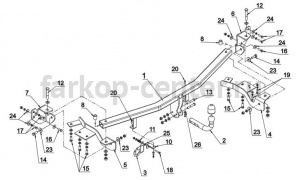 Фаркоп Auto-Hak для KIA CARNIVAL 2006-2014. Артикул T 55