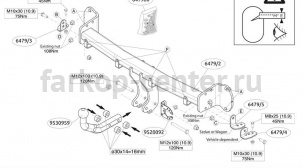 Фаркоп Brink для BMW 5-SERIES G30 2016-2019г. Артикул 647900