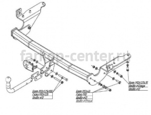 Фаркоп Bosal Russia для TOYOTA RAV4 2006-2013. Артикул 3043-A