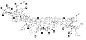 Фаркоп Baltex для CHEVROLET ORLANDO 2011-2019г. Артикул 04.2302.12