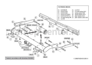Фаркоп Brink для VOLKSWAGEN MULTIVAN T4 1992-2003. Артикул 266900