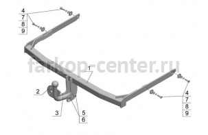 Фаркоп Avtos для FORD FUSION 2002-2012. Артикул FD21