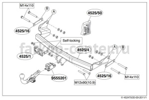 Фаркоп Brink для JEEP COMPASS 2006-2011. Артикул 452500