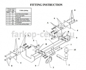 Фаркоп Auto-Hak для MERCEDES-BENZ VITO W638 1996-2003. Артикул D 11