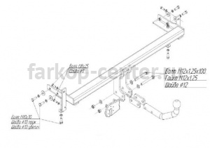Фаркоп Bosal Russia для KIA CERATO 2004-2008. Артикул 6732-A