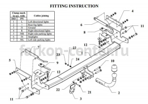 Фаркоп Auto-Hak для FIAT STILO 2001-2007. Артикул R 33